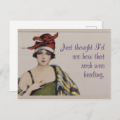 "Ik dacht dat ik zou zien hoe die uitslag genezend Briefkaart (Voorkant / Achterkant)