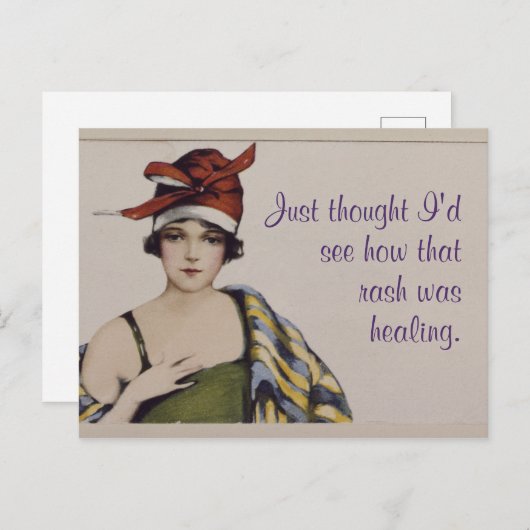 "Ik dacht dat ik zou zien hoe die uitslag genezend Briefkaart (Voorkant / Achterkant)