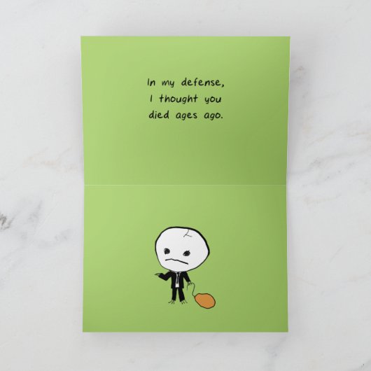 Ik dacht dat je dood was kaart (Binnen)