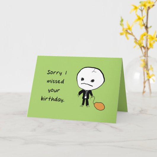 Ik dacht dat je dood was kaart (Gele Bloem)