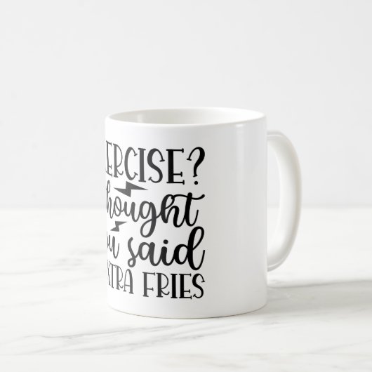 Ik dacht dat je extra frietjes zei - Grappige aang Koffiemok (Voorkant rechts)