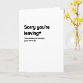 Ik dacht dat je nooit zou vertrekken / pensioen /  kaart (Gele Bloem)