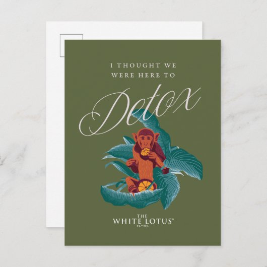 Ik dacht dat we hier waren om te detoxen - de witt briefkaart (Voorkant / Achterkant)