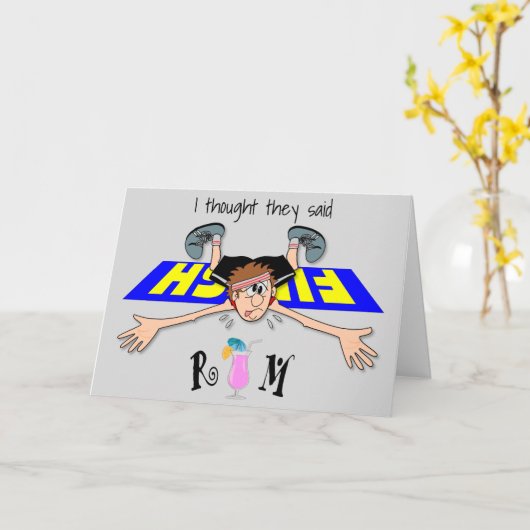 Ik dacht dat ze Rum zeiden - Man Kaart (Gele Bloem)