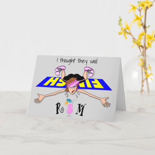 Ik dacht dat ze Rum zeiden - vrouw Kaart (Gele Bloem)