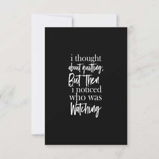 ik dacht erover na te gaan , maar toen merkte ik o bedankkaart (Voorkant)