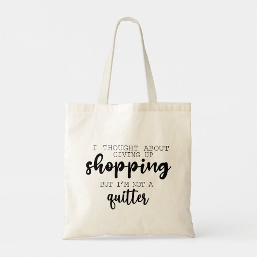 Ik dacht erover om de Shopping Funny Canvas tas op (Achterkant)