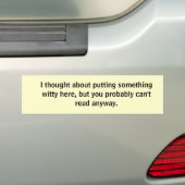 Ik dacht erover om iets heks hier te zetten... bumpersticker (Op auto)