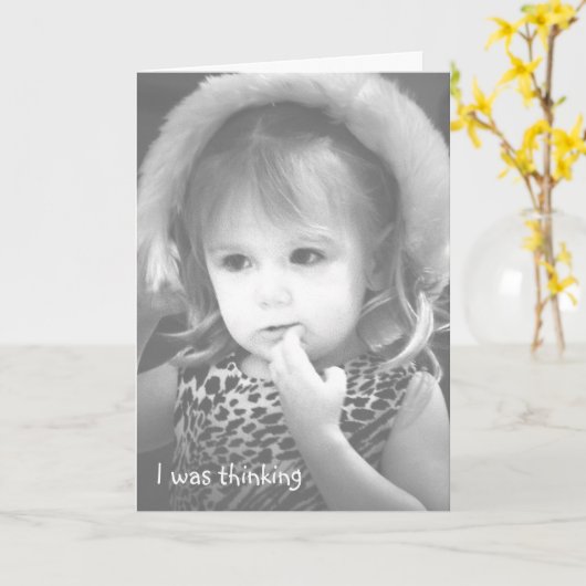 Ik dacht kaart (Gele Bloem)