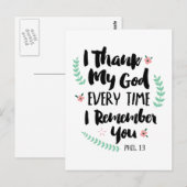 Ik dank God elke keer als ik aan je Briefkaart den (Voorkant / Achterkant)