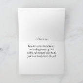 Ik dank God voor uw genezing. Bedankkaart (Binnen)