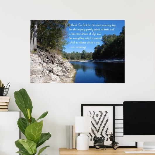 Ik dank jullie God voor deze geweldige dag. Poster (Thuiskantoor)