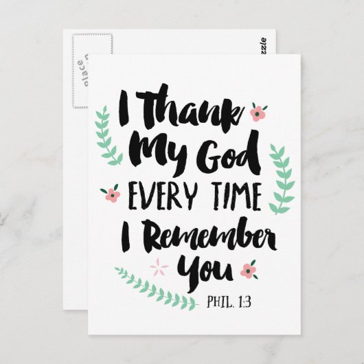 Ik dank mijn Briefkaart (Voorkant / Achterkant)