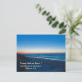 Ik dank mijn God altijd als ik aan u denk in mijn  Briefkaart (Staand voorkant)