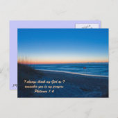 Ik dank mijn God altijd als ik aan u denk in mijn  Briefkaart (Voorkant / Achterkant)