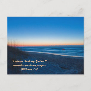 Ik dank mijn God altijd omdat ik je in mijn gebed  Briefkaart