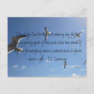 Ik dank u God...E.E. Cummings Briefkaart