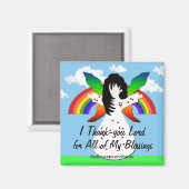 Ik dank u Heer voor Al Mijn Zegeningen Magneet (Voorkant / Achterkant)