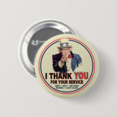 Ik dank u ronde button 5,7 cm (Voorkant /achterkant)