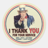 Ik dank u ronde sticker (Voorkant)