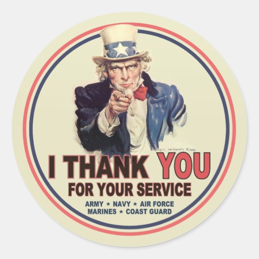 Ik dank u ronde sticker (Voorkant)