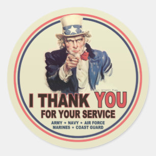 Ik dank u ronde sticker