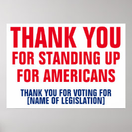 Ik dank u voor de Sjabloon van de wetgeving Poster