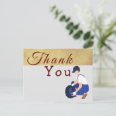 Ik dank u voor een mechanica briefkaart (Staand voorkant)