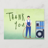 Ik dank u voor een mechanica briefkaart (Voorkant)