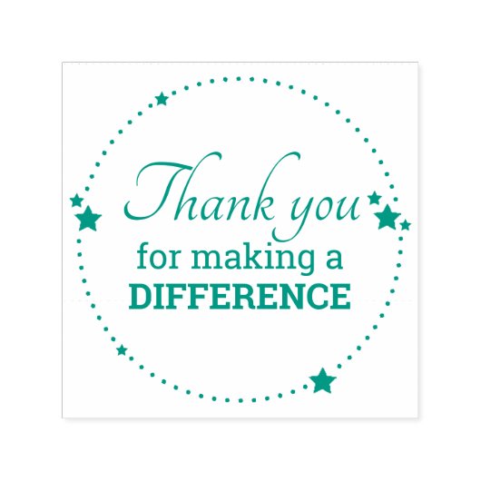 Ik dank u voor het verschil  zelfinktende stempel (Design)