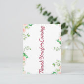 ik dank u voor uw komst na het feest . bedankkaart (Staand voorkant)