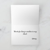 Ik dank u voor uw lofzang. bedankkaart (Binnen)