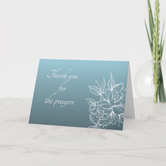 Ik dank u voor uw lofzang. bedankkaart (Voorkant)