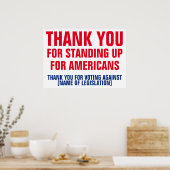 Ik dank u voor uw stem tegen de Sjabloon van wetge Poster (Keuken)