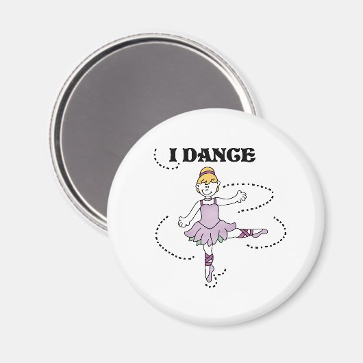 Ik dans Ballerina Magneet (Voorkant / Achterkant)