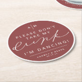 Ik Dans Bruiloft Receptie Drink Onderzetter (Gebogen)