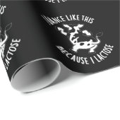 Ik dans zo omdat ik lactose donker pun cadeaupapier (Rol Hoek)