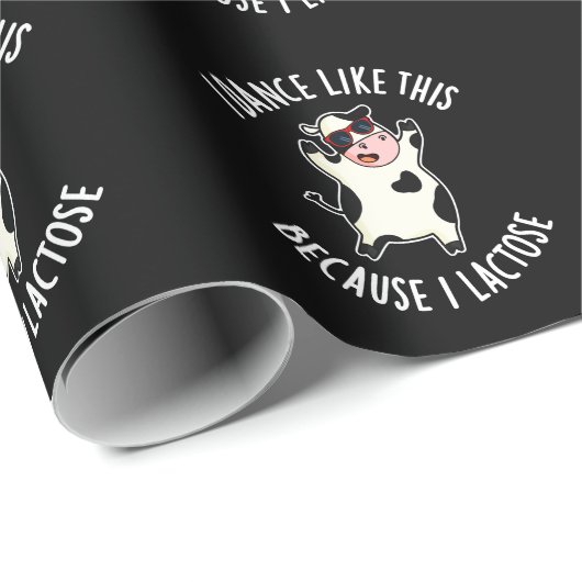 Ik dans zo omdat ik Lactose Koe Donk BG Cadeaupapier (Rol Hoek)