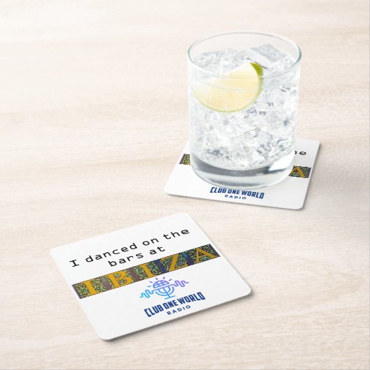 Ik danste op de bars @ Club Ibiza Kartonnen Onderzetters (Insitu)