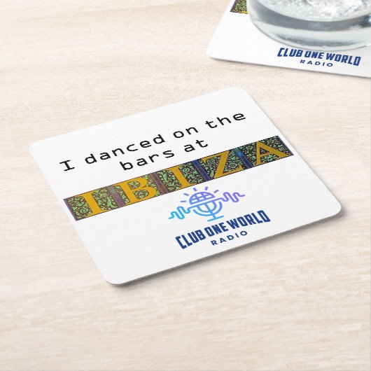 Ik danste op de bars @ Club Ibiza Kartonnen Onderzetters (Schuin)
