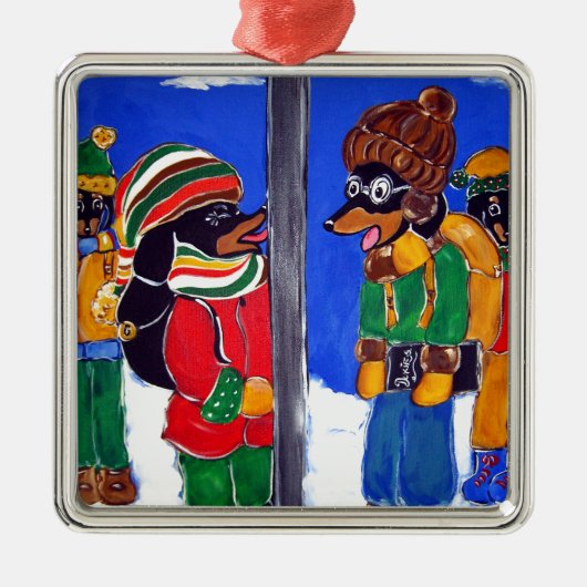 "IK DAPER JE DRIE KEER UIT" METALEN ORNAMENT (Voorkant)
