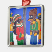 "IK DAPER JE DRIE KEER UIT" METALEN ORNAMENT (Links)