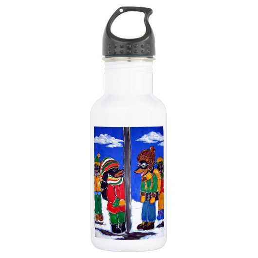 "IK DAPER JE DRIE KEER UIT" WATERFLES  (Voorkant)