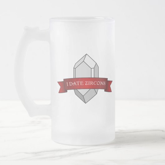 Ik date Zircons Banner Matglas Bierpul (Links)