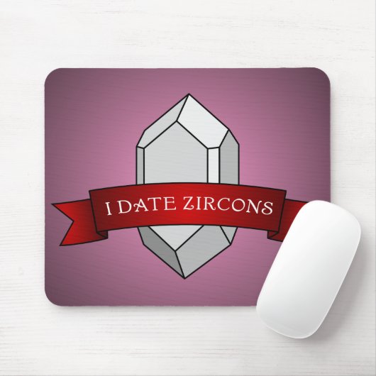 Ik date Zircons Banner Muismat (Met muis)