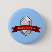 Ik date zirkoonkristallen banner ronde button 5,7 cm (Voorkant)