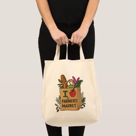 Ik 🍎 de boerenmarkt tote bag (Voorkant (product))