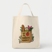 Ik 🍎 de boerenmarkt tote bag (Voorkant)