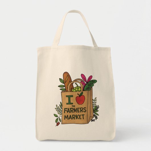Ik 🍎 de boerenmarkt tote bag (Voorkant)