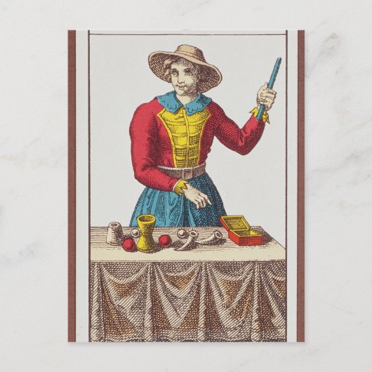 Ik de Magicus, zeven tarotkaarten Briefkaart (Voorkant)